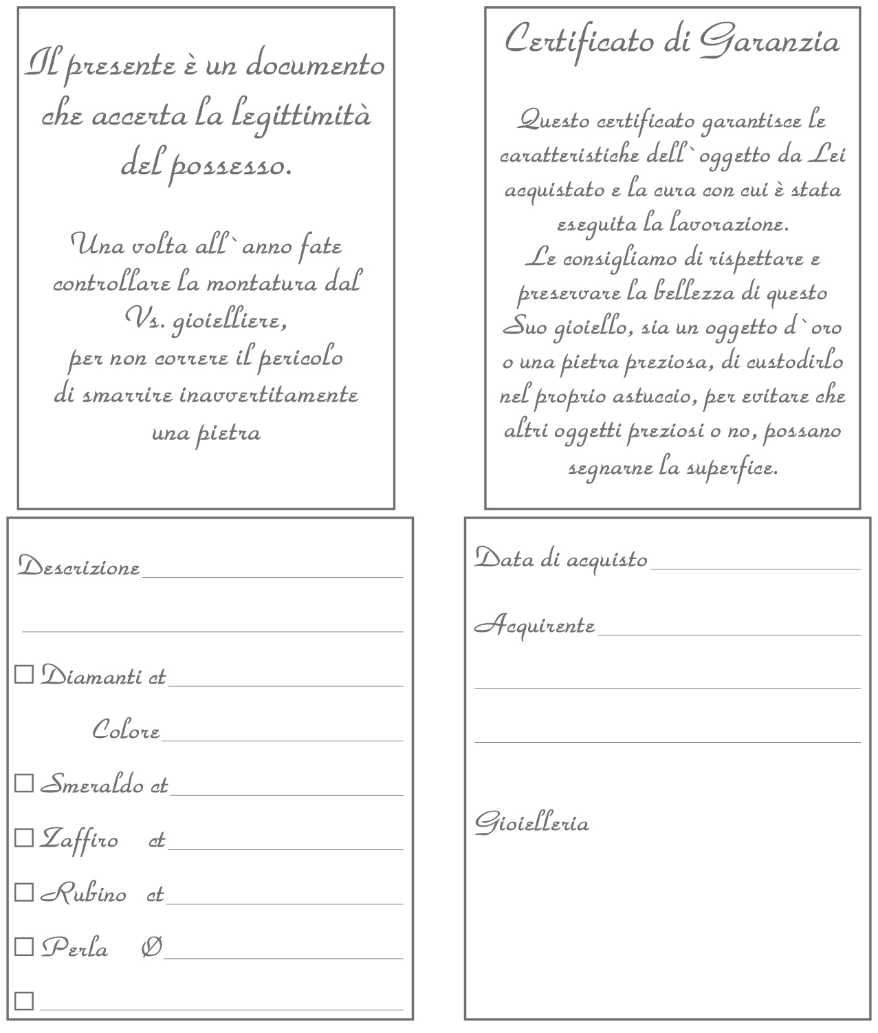 Garanzia Libro schema interno