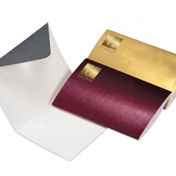 2061T biglietti di accompagnamento liscio piegati con logo