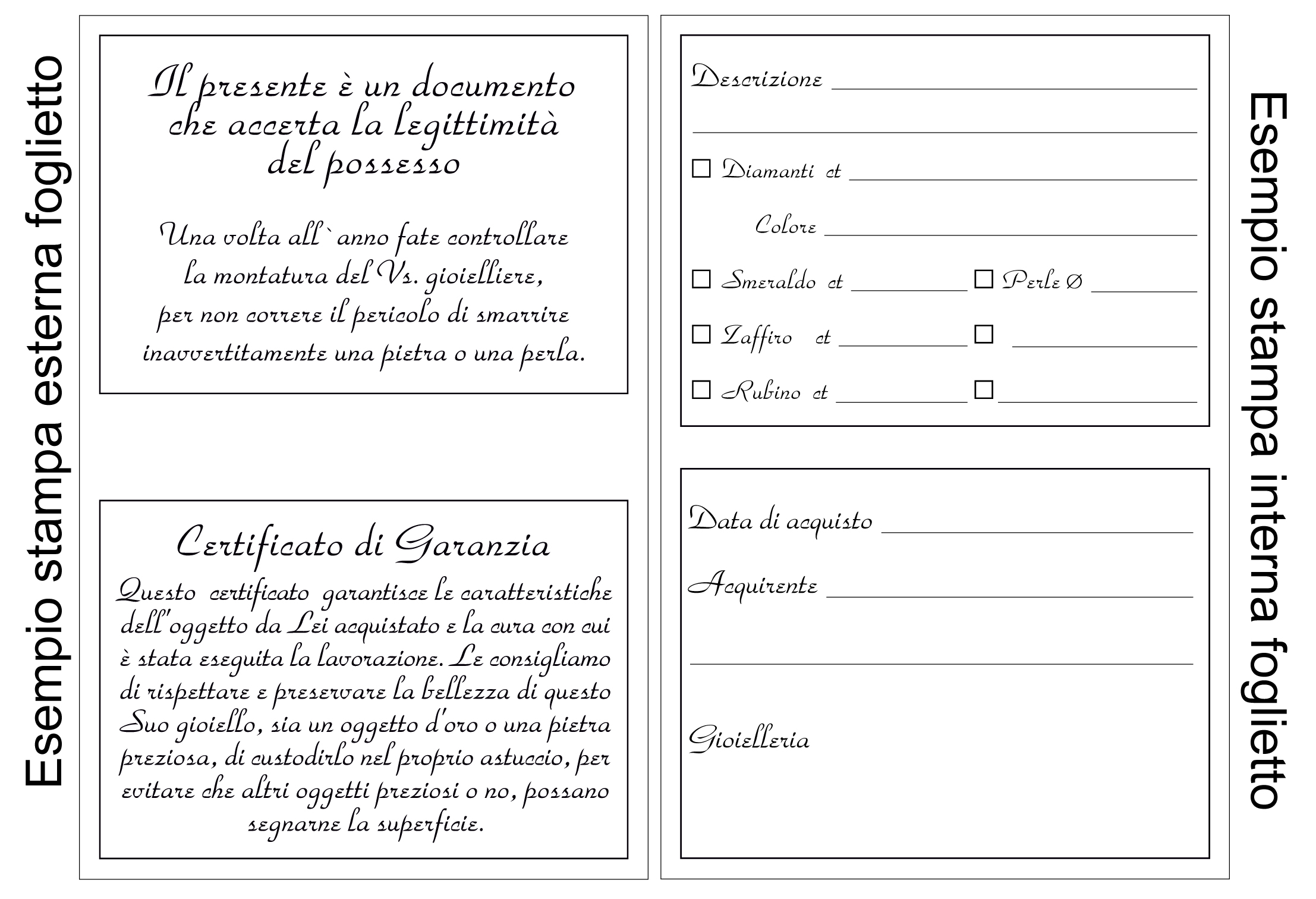 Garanzia con custodia Victor Mod. 2080T-03